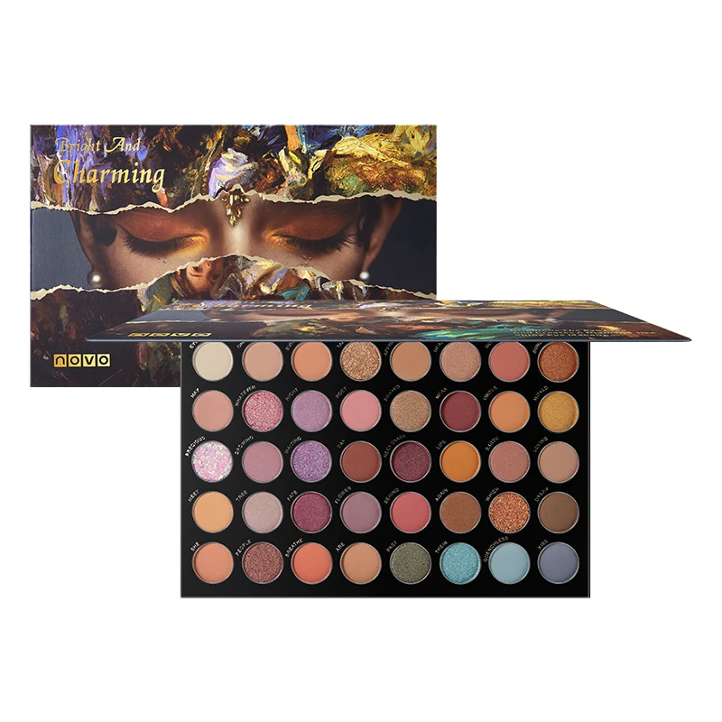 

40 Color Waterproof Eyeshadow Palette Holographic Shiny Matte Glitter Pigment Eye Shadow Metallic Diamond Eye Makeup Palette