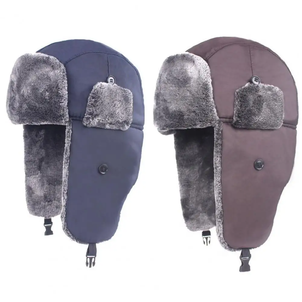 

Зимние шапки 4 цветов, мягкая на ощупь зимняя шапка, ветрозащитная шапка-тропер, фланелевые шапки с откидной крышкой и ушками, унисекс, модна...