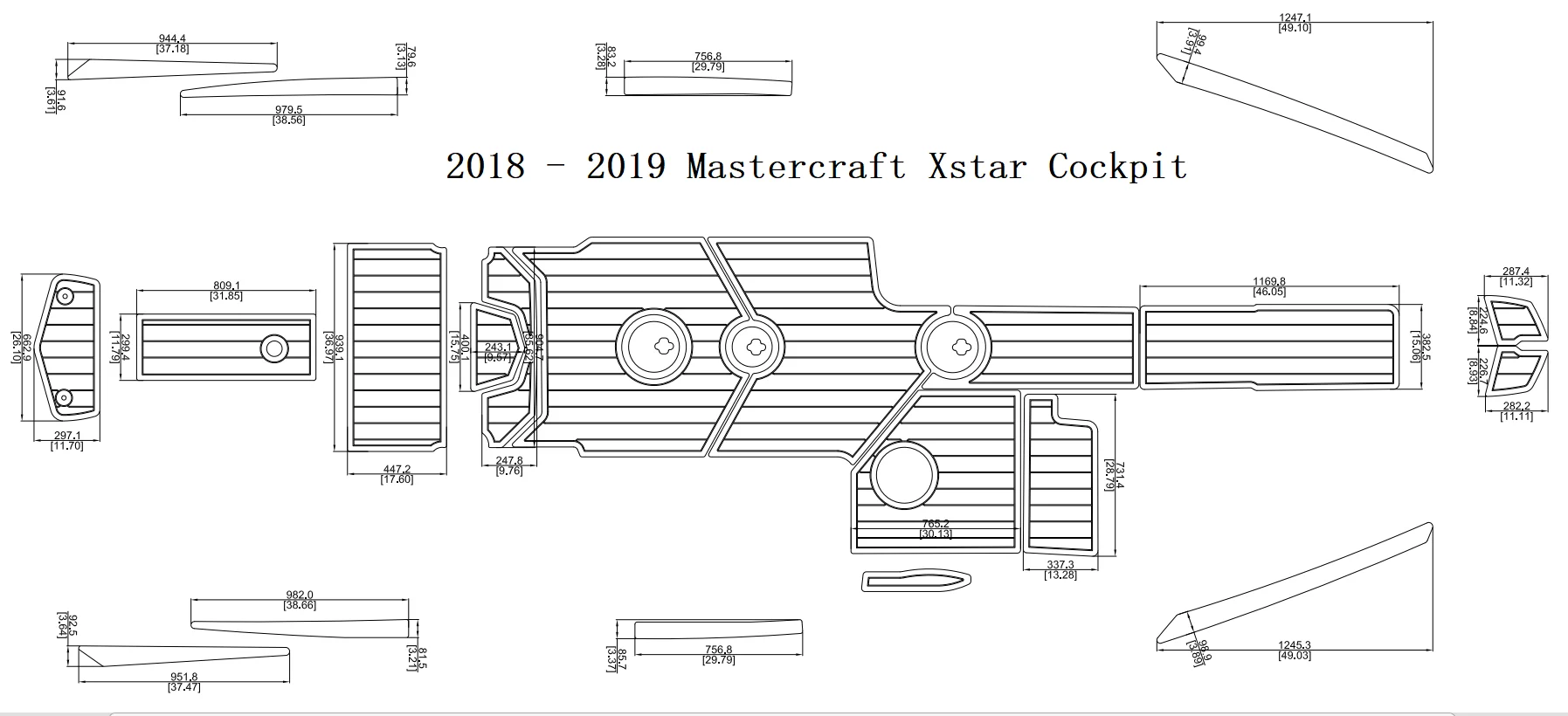 2018 - 2019 Mastercraft XStar кабина лодка EVA Тиковый настил 1/4 &quot6 мм | Автомобили и мотоциклы