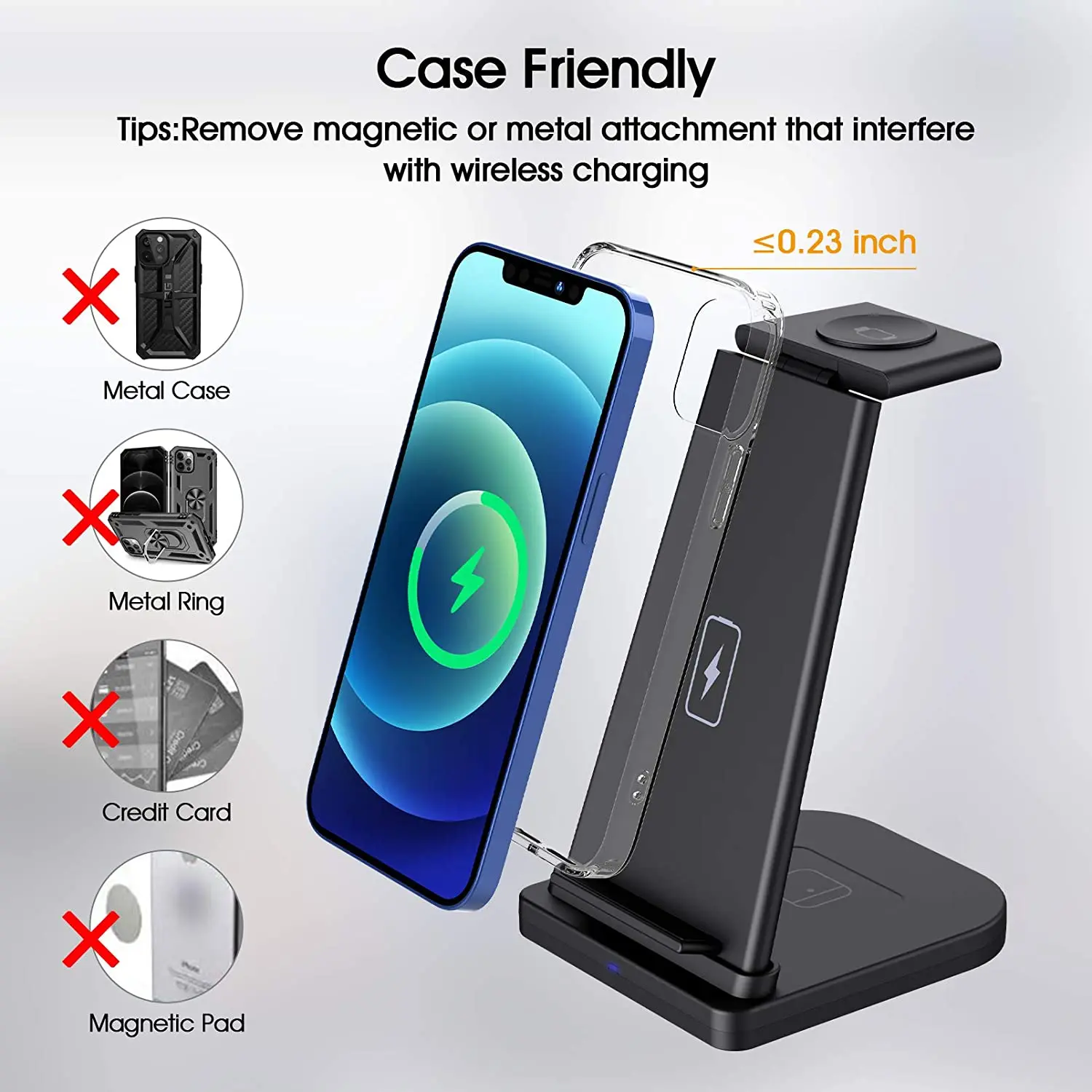 

15W 3 in 1 Qi Wireless Charger Stand Fast Charging Pad Dock Station For iPhone 12 11 XS XR X 8 Airpods Pro For iWatch 6 5 4 3 2