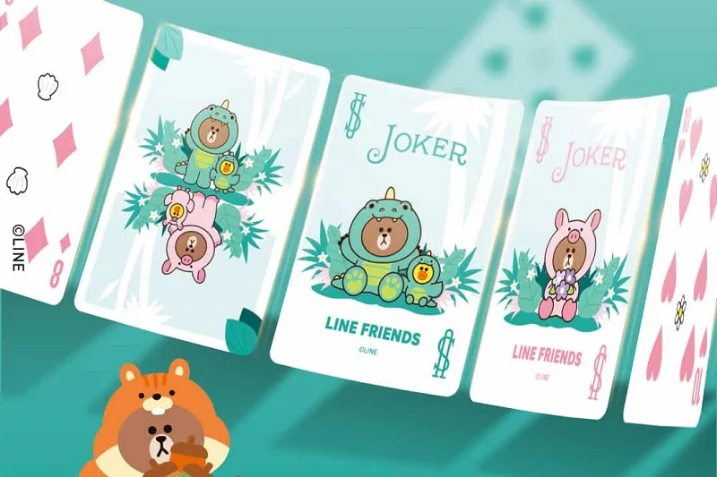 

Bicycle Line Friends Jungle Brown Playing Cards Cute Cartoon Deck Limited Edition Poker Card Games Magic Tricks Props