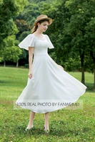FANWEIMEI#2058 Soft satin simple bridal gown bridesmaid white women wedding pary dress factory price REAL PHOTO