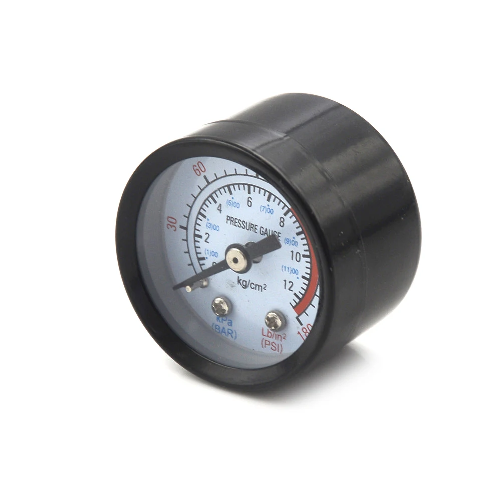 

1 X Bar Air Pressure Gauge 9mm/10mm 1/8" BSP Thread 0-180 PSI 0-12 Manometer Double Scale For Air Compressor Iron