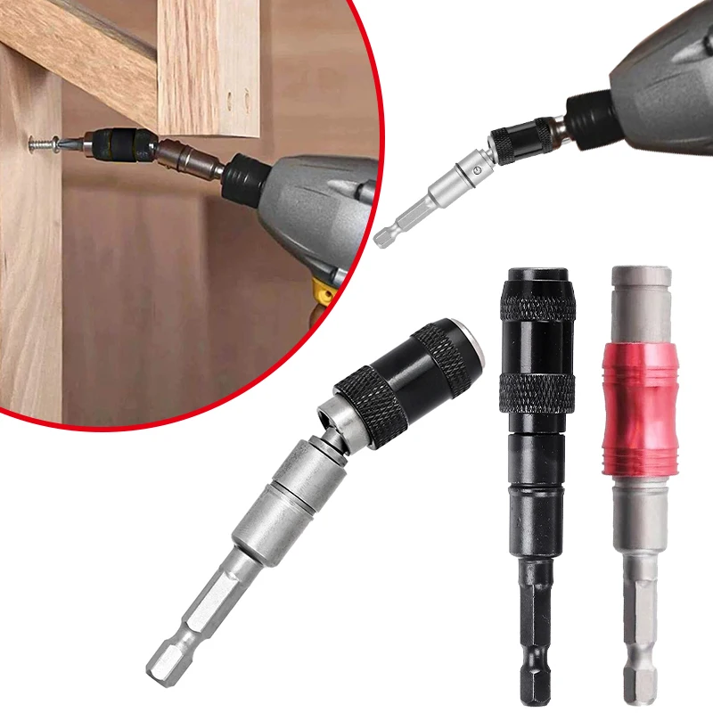 

Mintiml 1/4" Hex Magnetic Screw Drill Tip Drill Screw Tool Quick Change Locking Bit Holder Guide Drill Bit Screwdriver Pivot