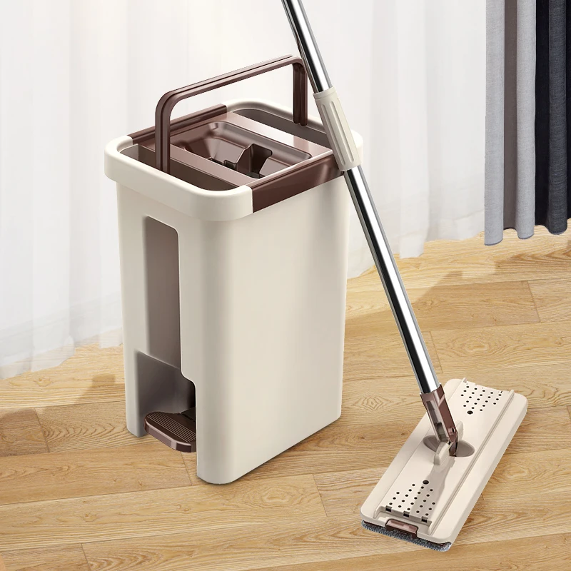 Mop bar rotation universal hand-free wash mop bucket home mopping artifact one drag dual-use ins lazy net | Дом и сад
