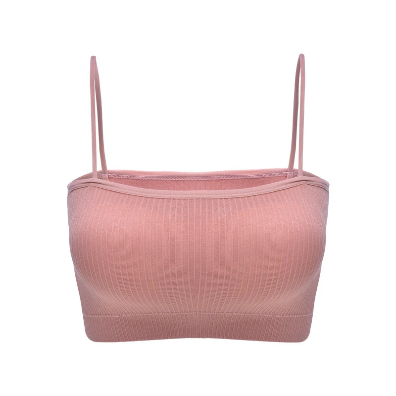 

Sexy Bra Tops Women Solid Wrap Bra Sling Tube Top Breathable Chest Pad Wearing Underwear Bandeau Top