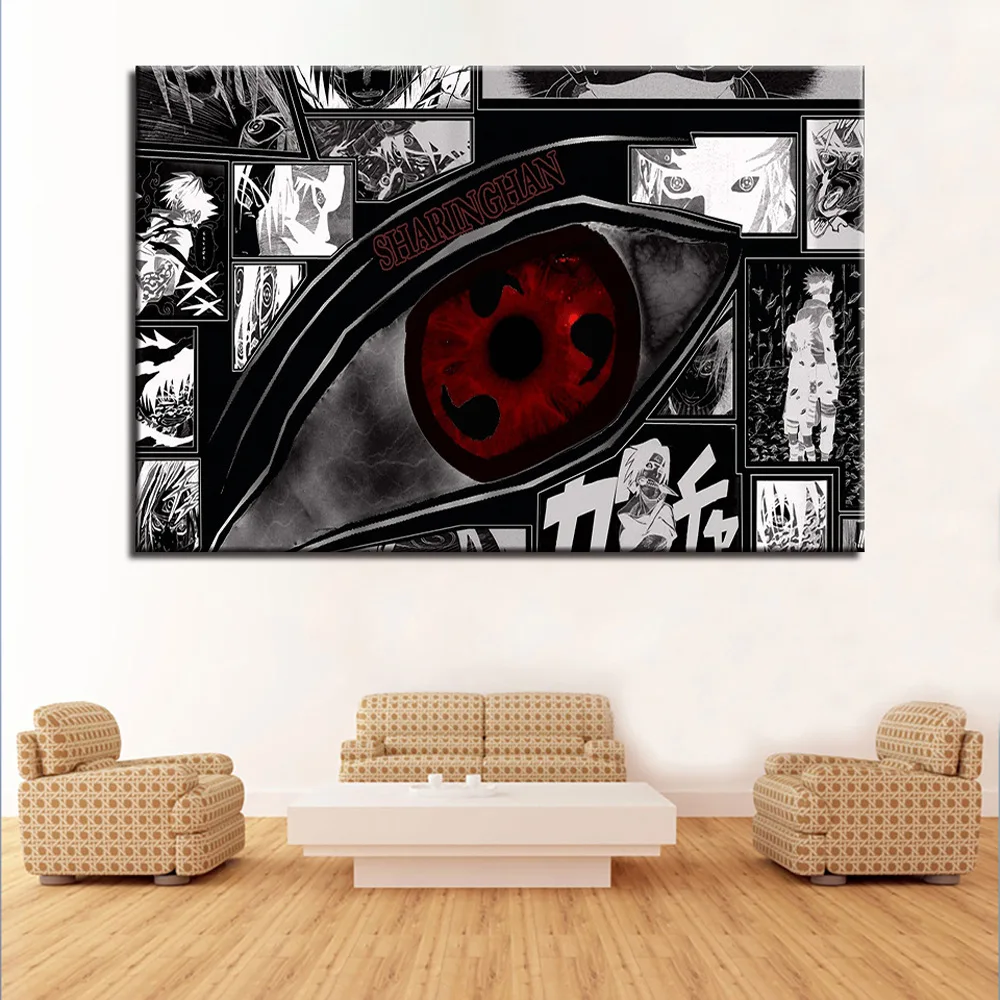 Itachi Uchiha калейдоскоп Sharingan Картина маслом Декоративная картина на стену японского