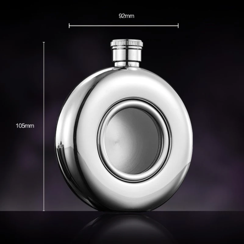 Portable Personal 5 Oz Stainless Steel Hip Flask With Funnel Pocket Alcohol Whiskey Screw Cap Drinkware | Дом и сад