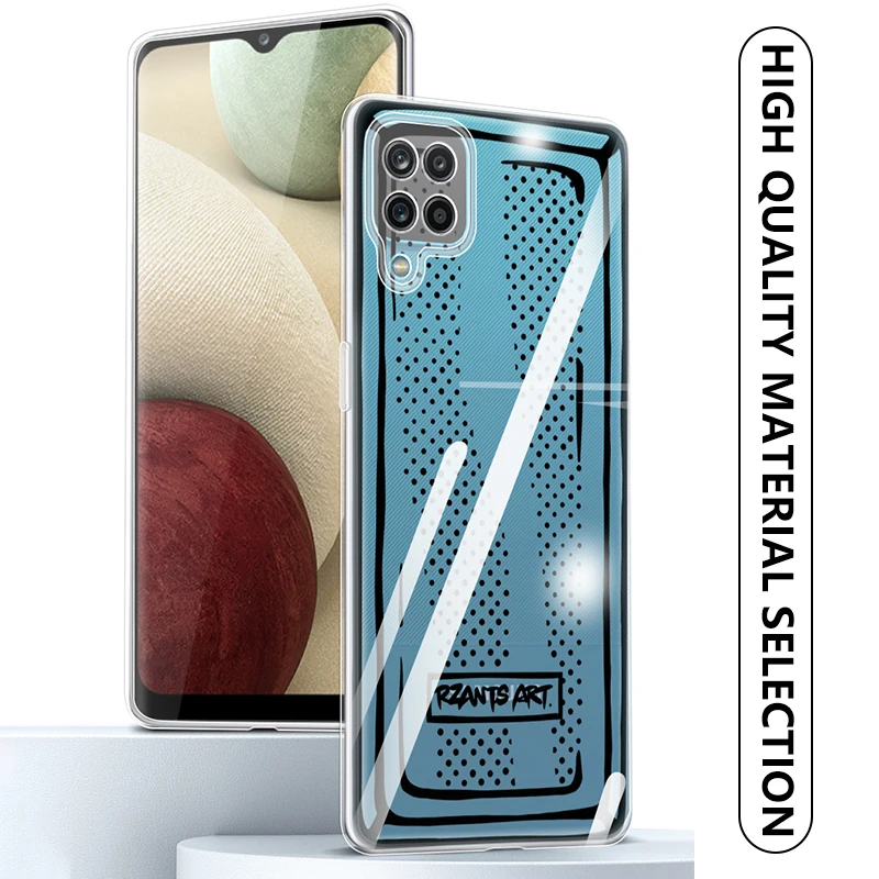 

RZANTS For Samsung Galaxy A12 Hard Case Space ART Cartoon Transparent Cover Phone Casing