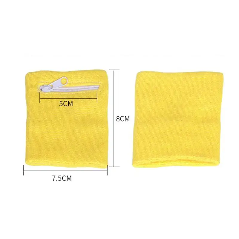 

Travel Cycling Safe Key Card Sport Bag Cotton Storage 7 Colors To Choose Zipper Wrist Wallet Pouch Band Zipper Running