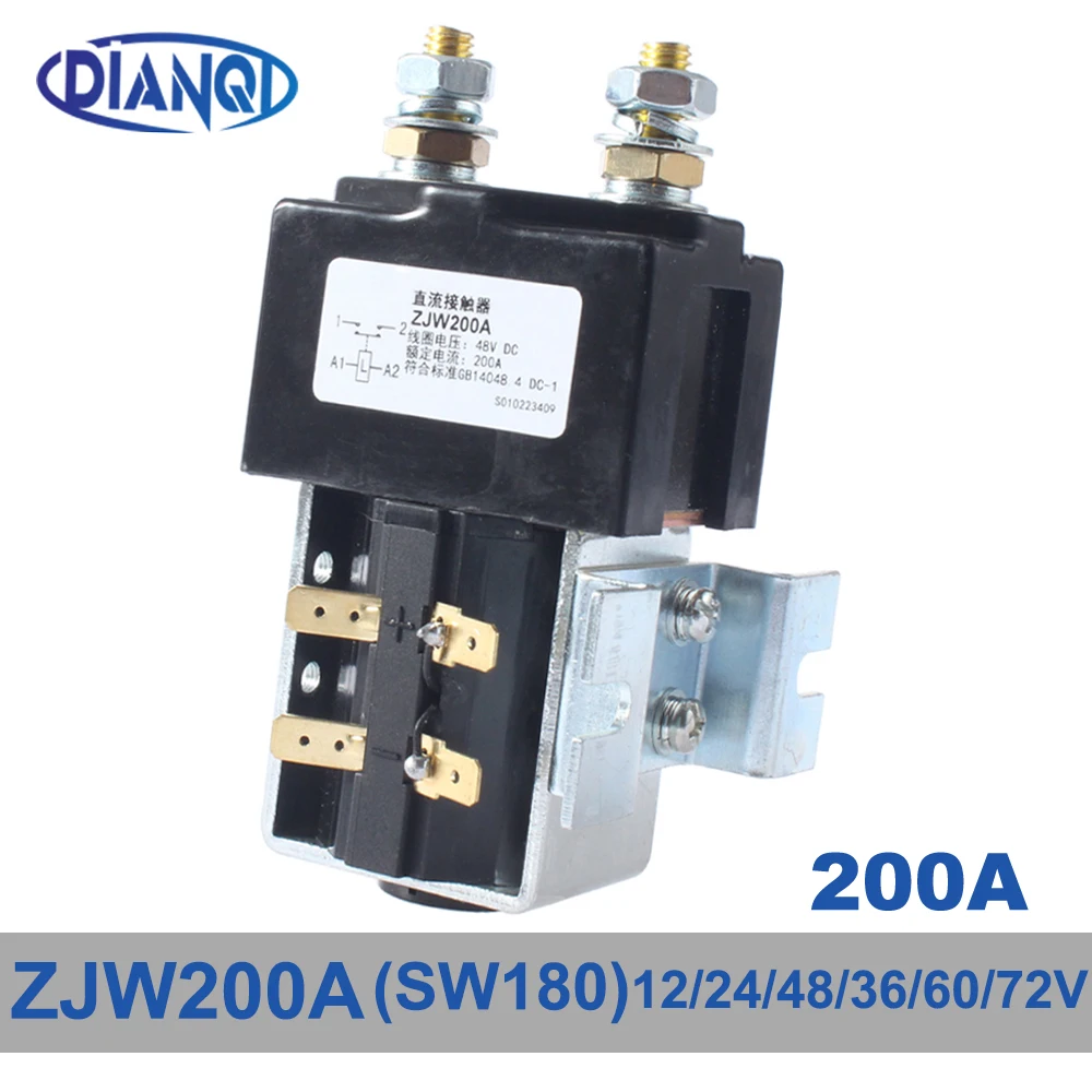 

Контактор постоянного тока SW180 ZJW200A для захвата вилочного погрузчика, устройство для захвата автомобиля, 12 В, 24 В, 36 В, 48 В, 60 в, 72 в, 200 А
