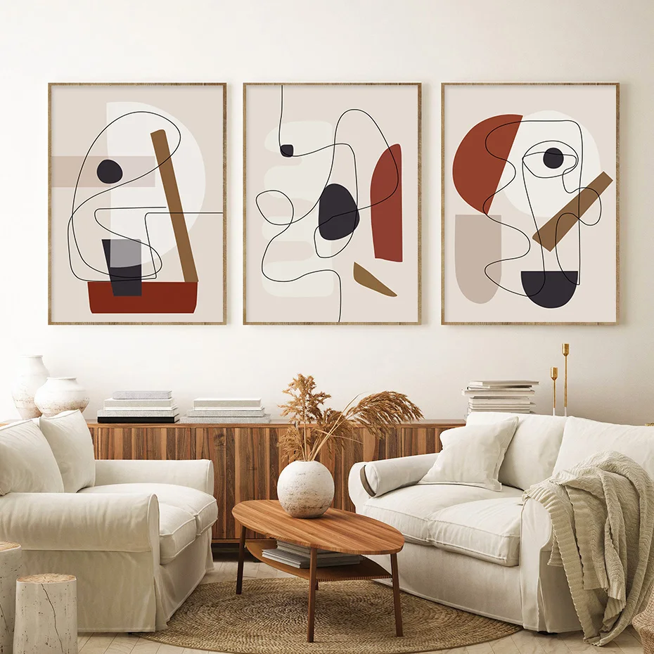 

Abstract Geometry Line Bohemia Posters Canvas Painting Wall Art Picture for Living Room Modern Child Home Interior Decoration