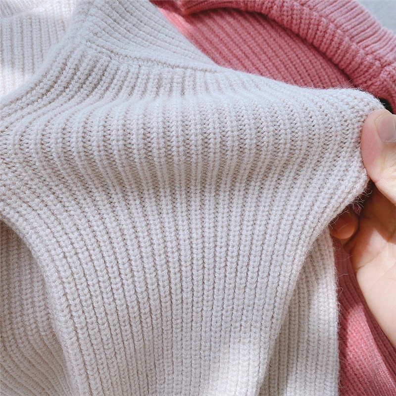 

Solid Color Baby Girls Soft Wool Knitted Sweater for Children's Tops Clothes 2020 New Kids Cashmere Pullover Sweaters