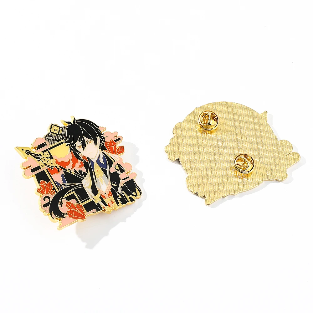 Cartoon Anime Genshin Impact Xiao Barbatos Keqing Brooch Icons Cosplay Prop Denim Jeans Accessories Pin Jewelry Gift for Kids | Украшения и