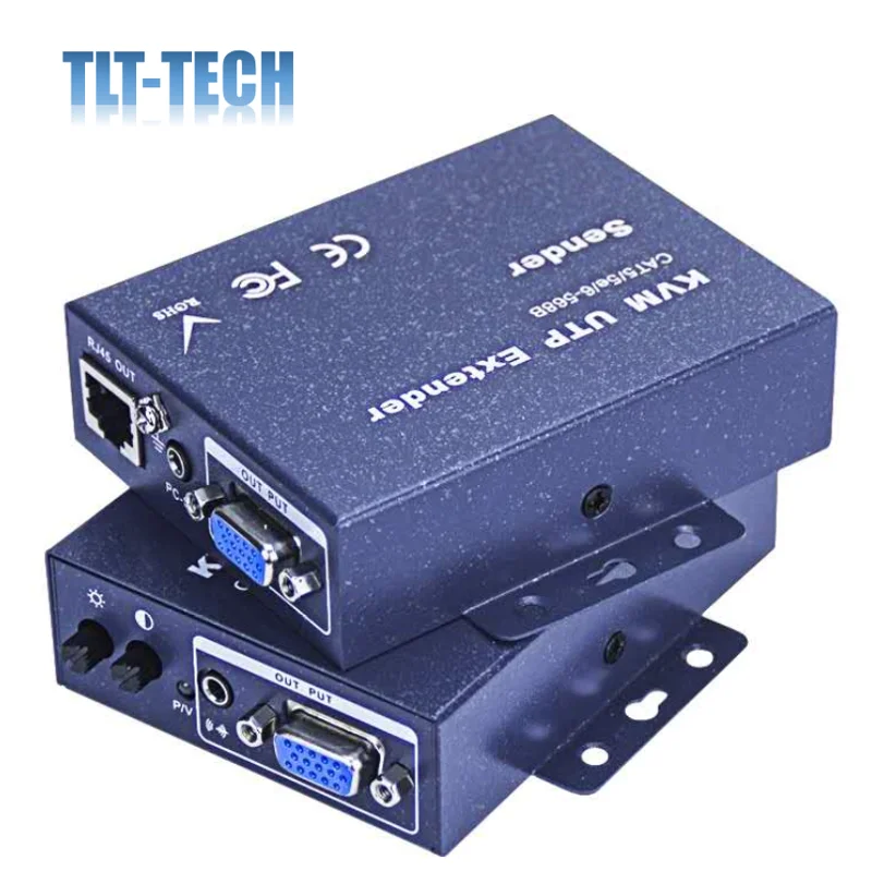 VGA-KVM network cable extender vga to network rj45 converter to usb keyboard and mouse extension transmitter 100m/200m/300m