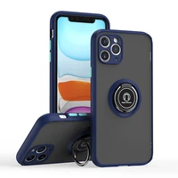 magnet car ring holder stand case for iphone 13 pro 12 mini 11 xs max xr x se 2020 8 7 plus tpu translucent back cover cases