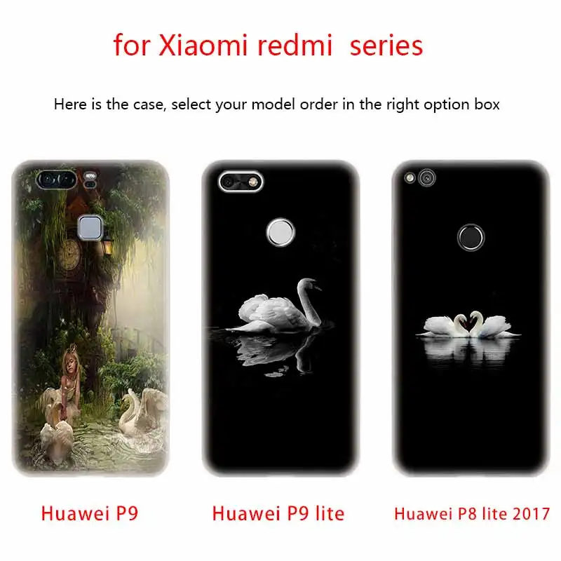 swan TPU Soft Phone Case For Huawei P50 P40 P30 P20 Pro Lite p30lite p50lite P samrt Z 2020 2019 Cover | Мобильные телефоны и