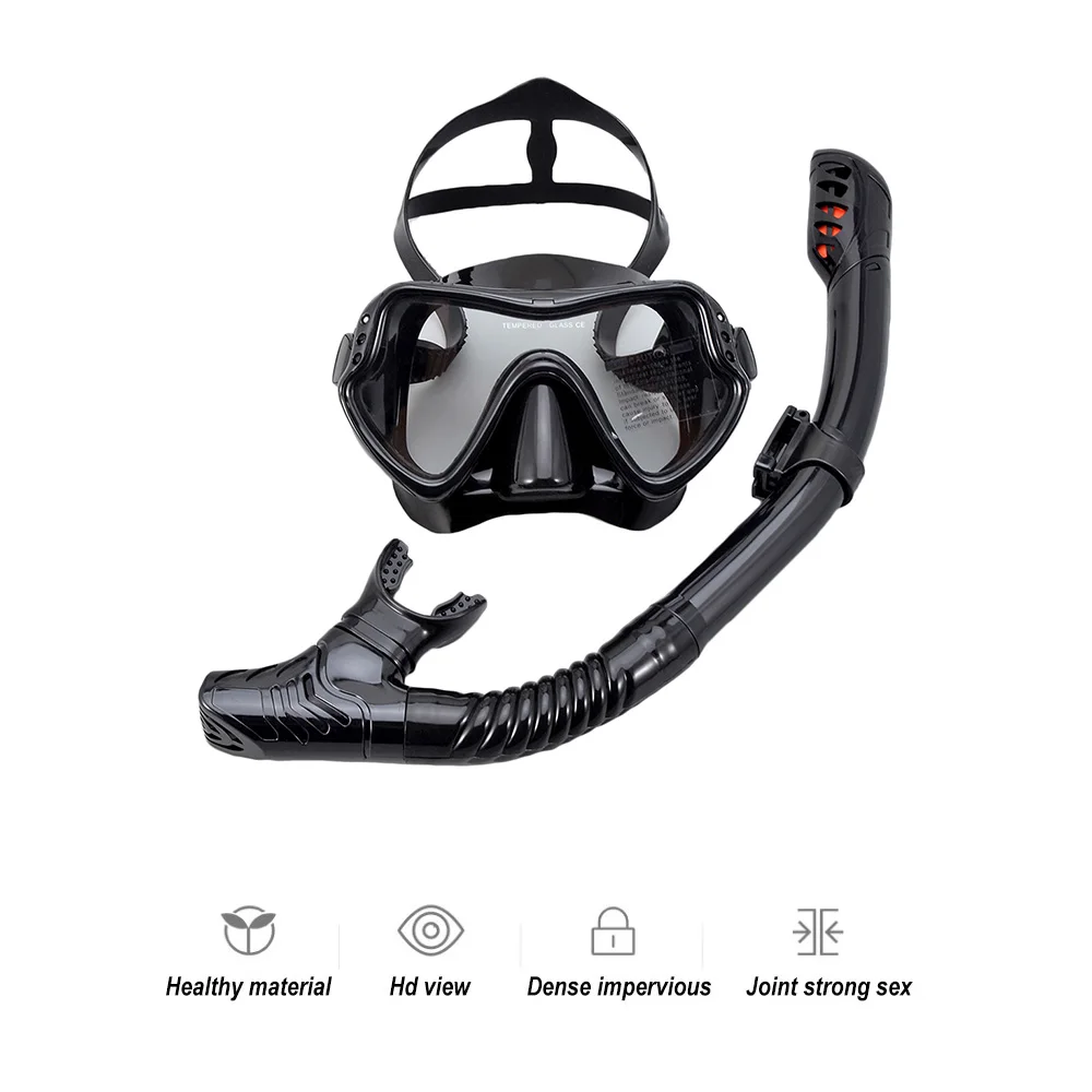 

Профессиональная маска для подводного плавания с трубкой, противотуманные очки с регулируемым ремешком трубочка с очками для напитков для ...