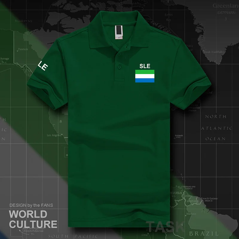 

Sierra Leone Leonean Polo Shirts Men Short Sleeve White Brands Printed For Country 2019 Cotton Nation Team Flag New Fashion SL