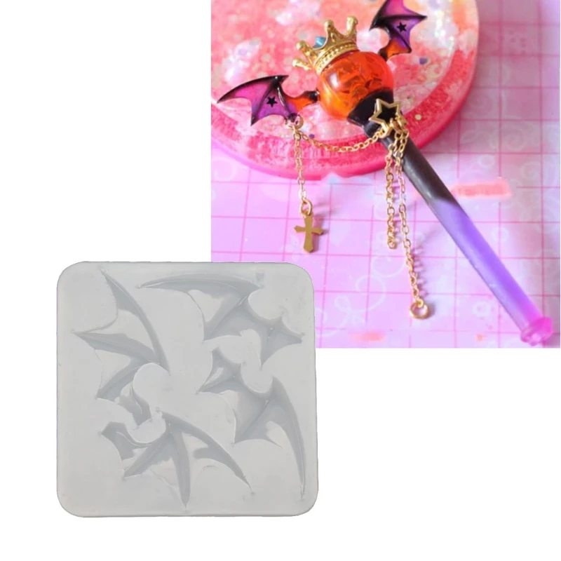 

Серьги ручной работы в виде злого летающего крыла, Шпилька для волос, подвеска, форма, летучая мышь из смолы, литье, инструменты для изготовл...