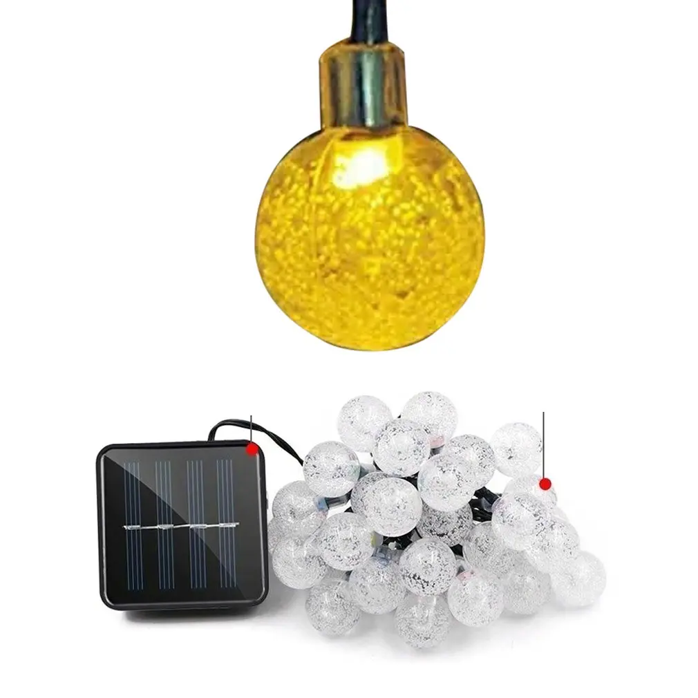 Светодиодный пузырьковый светильник 6 метров 30 лампочек солнечный наружный