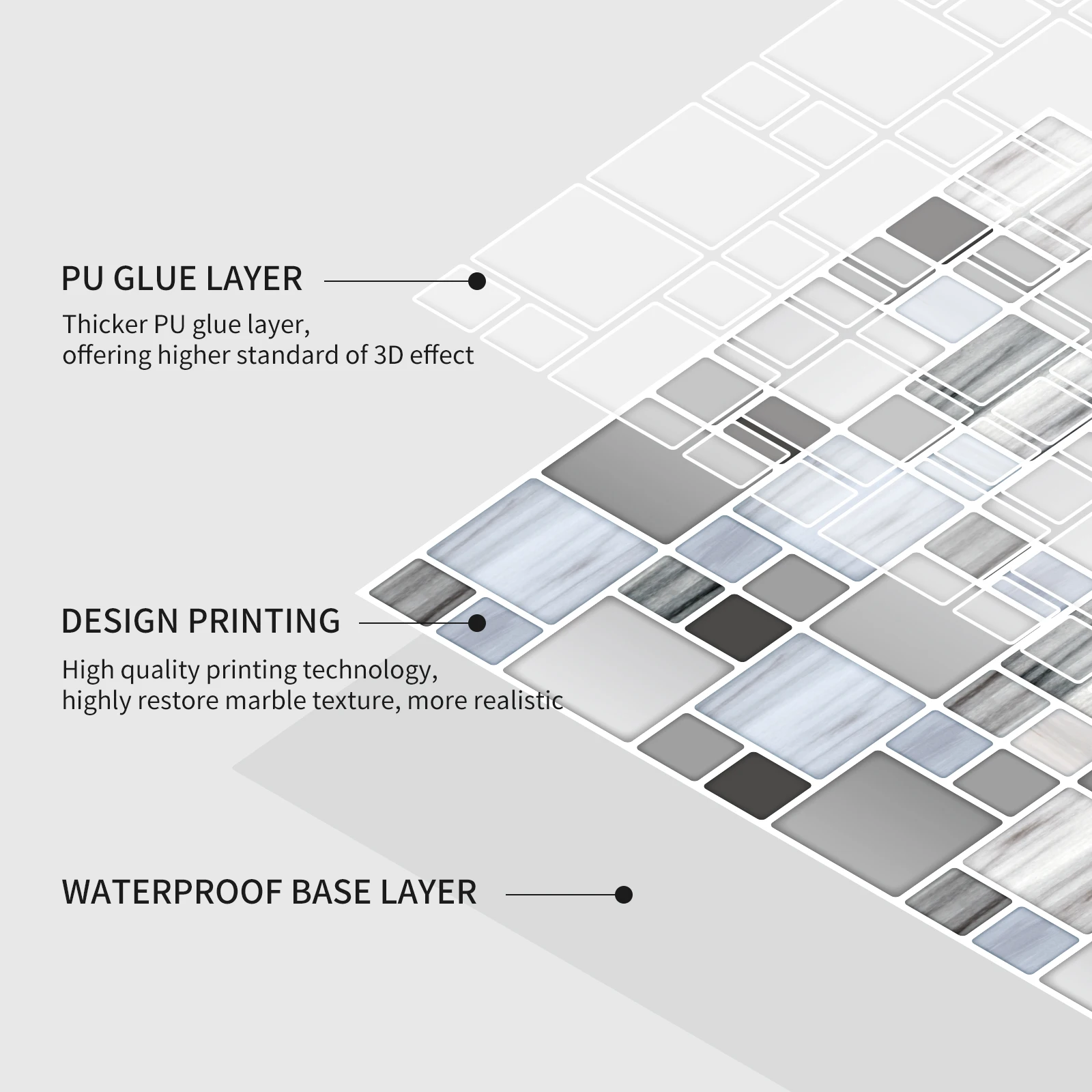 morcart peel and stick tiles home decor self adhesive tile stickers white wallpaper for kitchen bathroom room backsplash 1pcs free global shipping