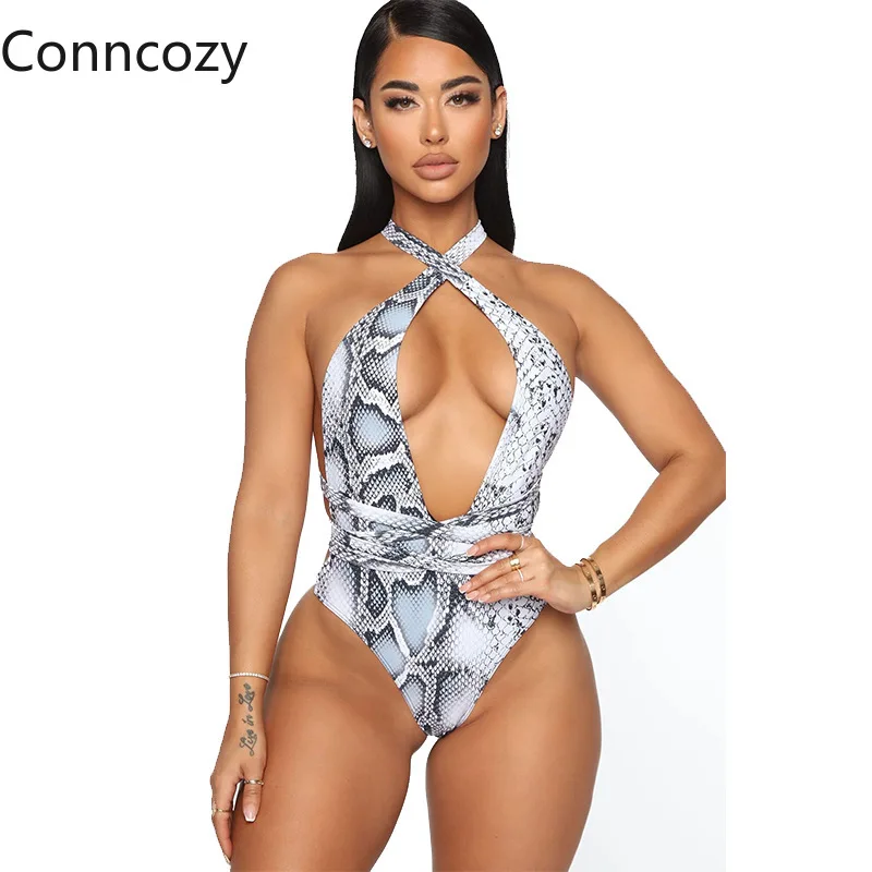 

Plus Size Swimsuit 2021 New Cross Strap Snakeskin One-piece Swimwea Fat Lady Sexy Bathing Suit Women Swim Suit Women Swimwear