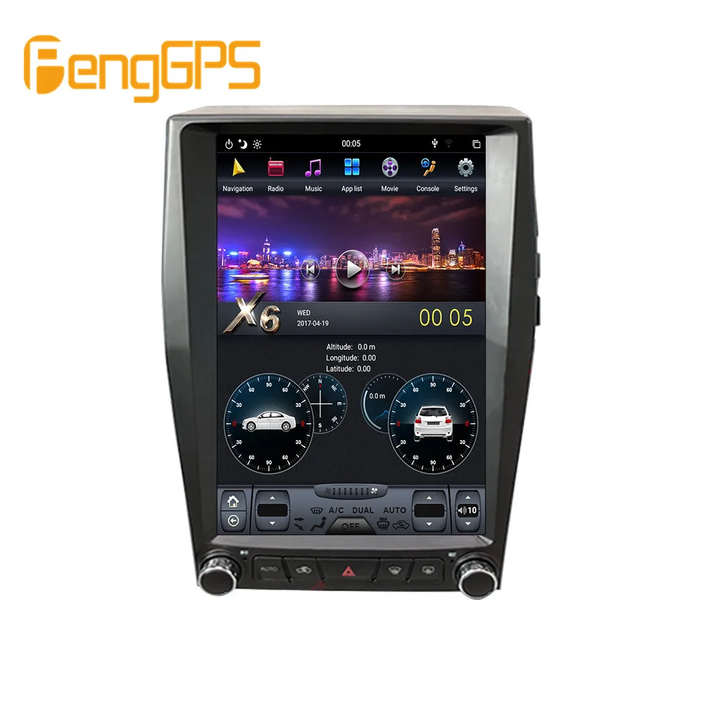 Автомобильный радиоприемник в стиле Тесла 13 6 дюймов Android 8 1 вертикальный экран