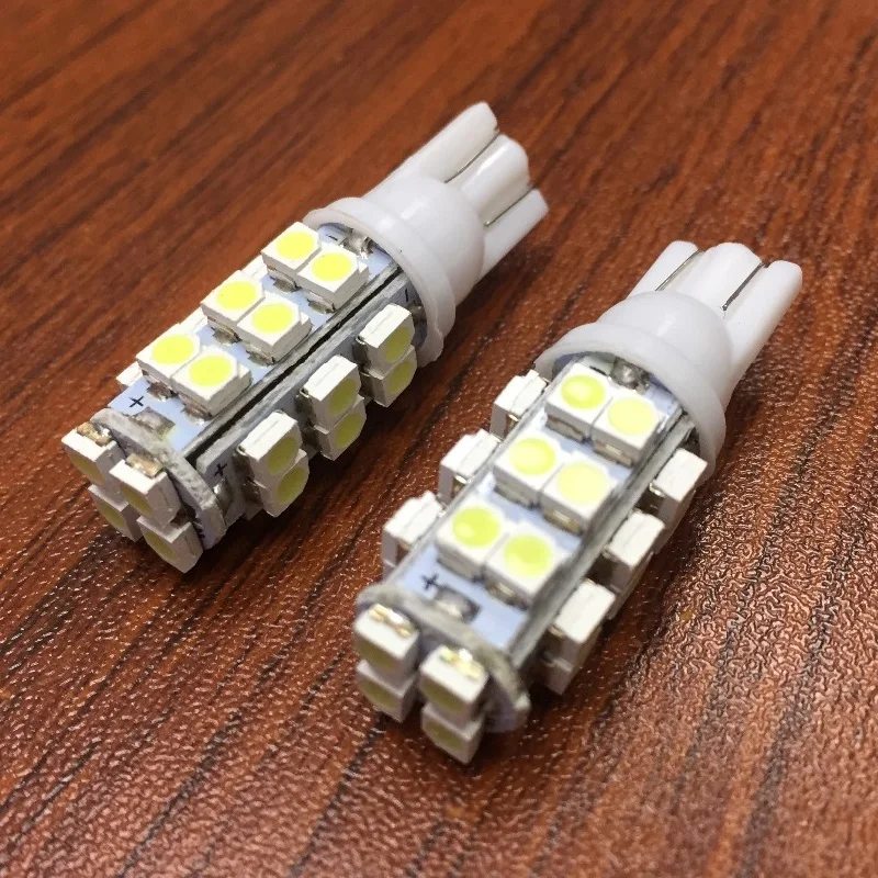 2 шт. Авто T10 светодиодный 14 Вт 1206 336 Lumen 6000 K 28 SMD мотив дизайн белый свет приборной