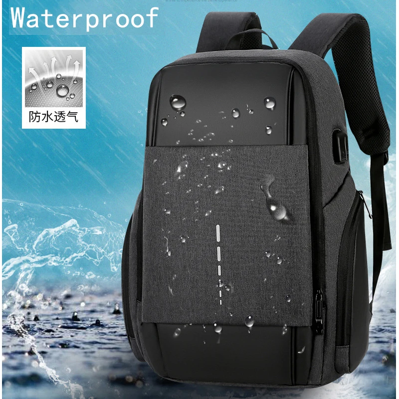 Мужской Дорожный рюкзак с двойной молнией сумка для ноутбука usb подзарядкой 14 15 6