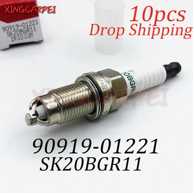 Высококачественная иридиевая Свеча зажигания 90919 01221 SK20BGR11 10 шт. подходит для Toyota