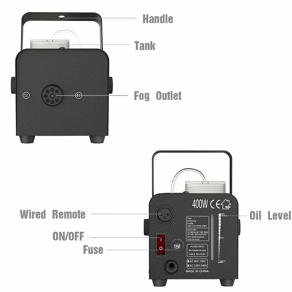 Мини-генератор дыма с дистанционным управлением 400 Вт | Дом и сад