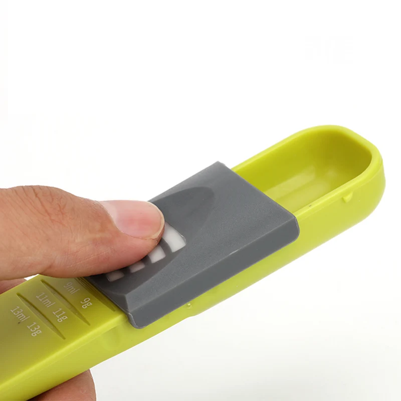 

BRIDAY 2020 Measure cup Double End Eight Stalls Adjustable Scale Measuring Spoons Metering Spoon baking tool Kitchen accessories