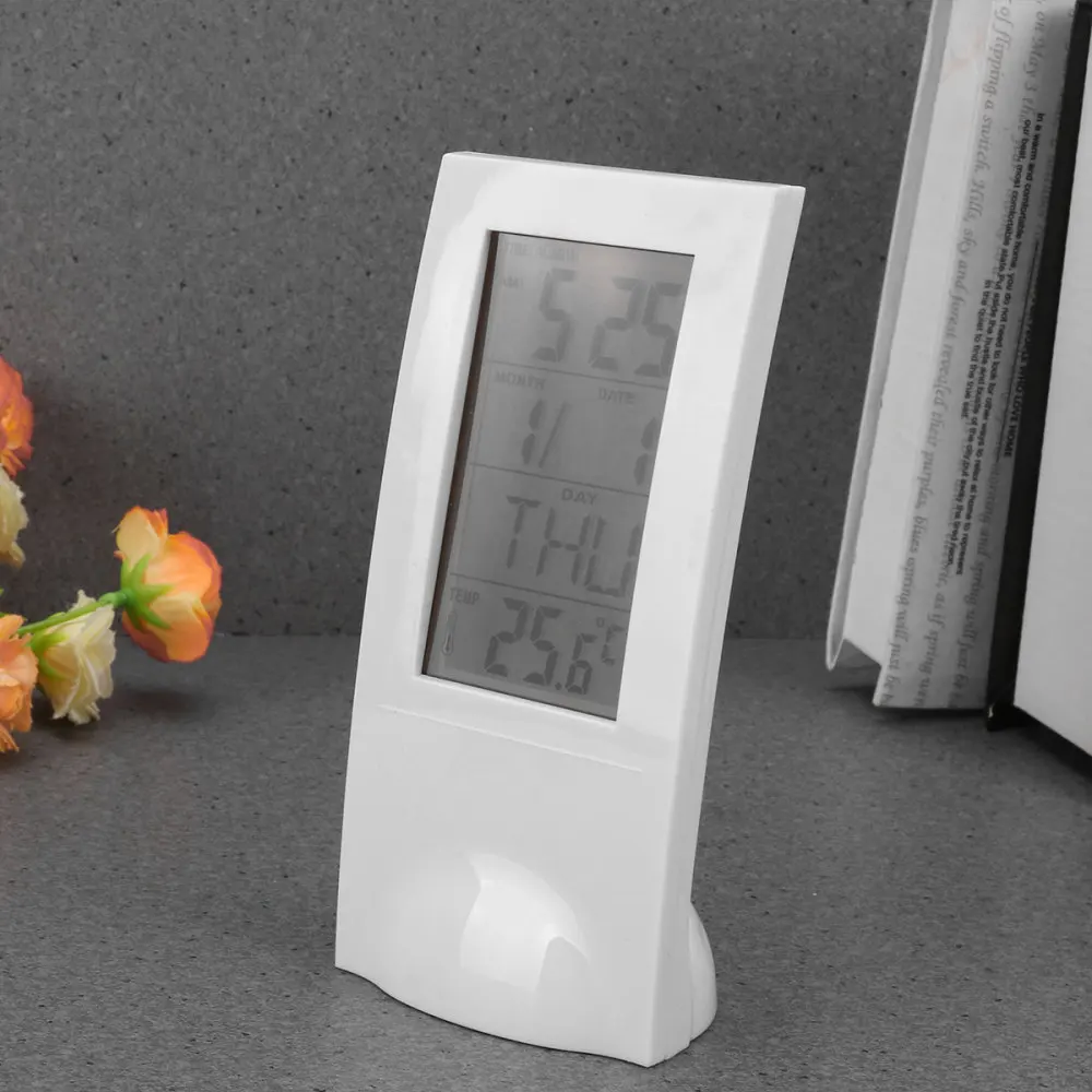 

1PC Multifunctional Electronic Clock Temperature Gauge Clock Digital Display Calendar Alarm Clock for Home Desktop Without Batte