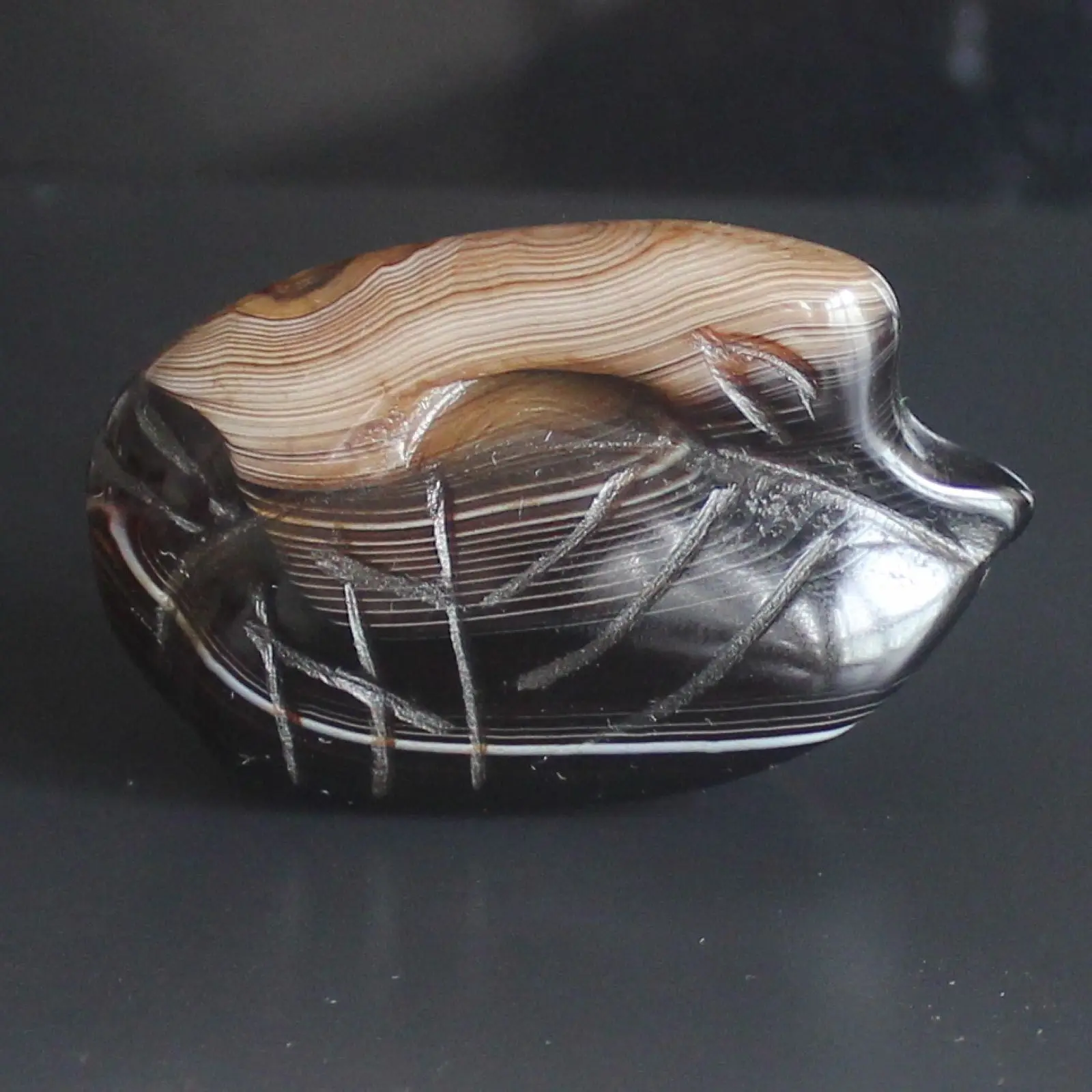 

Резной драгоценный камень агат Гусь фигурка животного