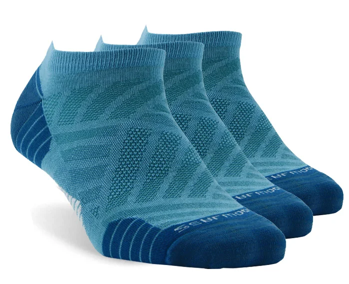 3 pair blue Спортивные носки для бега, ZEALWOOD унисекс, мериносовая шерсть, антиблистерные носки для походов, 1/3 пар - Цвет: 3 pair blue