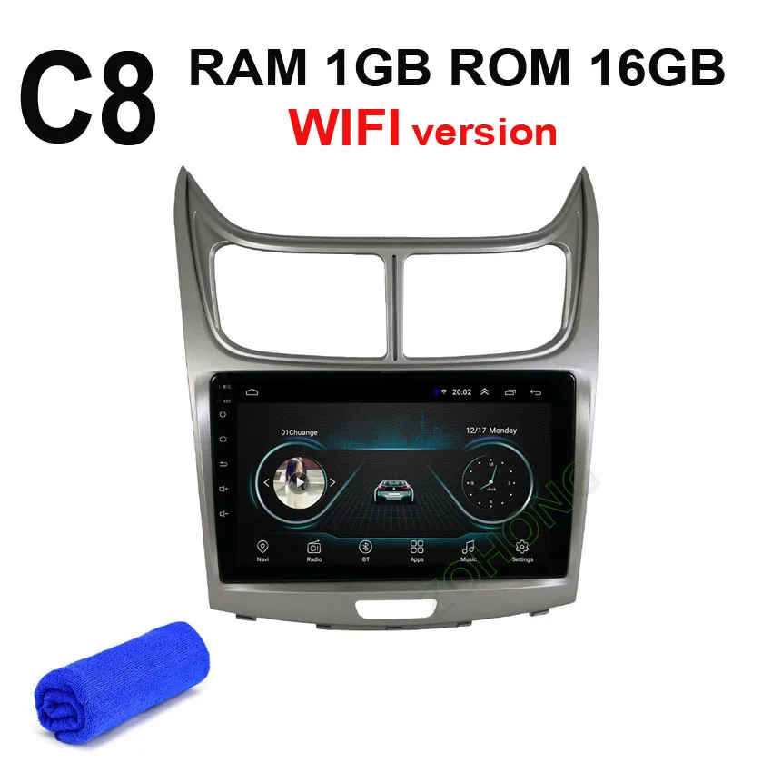 C8 1G 16G DSP 36EQ 4G 2.5D Android9.0 автомобильный мультимедийный плеер для Chevrolet Sail 2010 2011 2012 2013 автомобильный DVD gps навигация Авторадио Стерео - Цвет: C8 1G 16G
