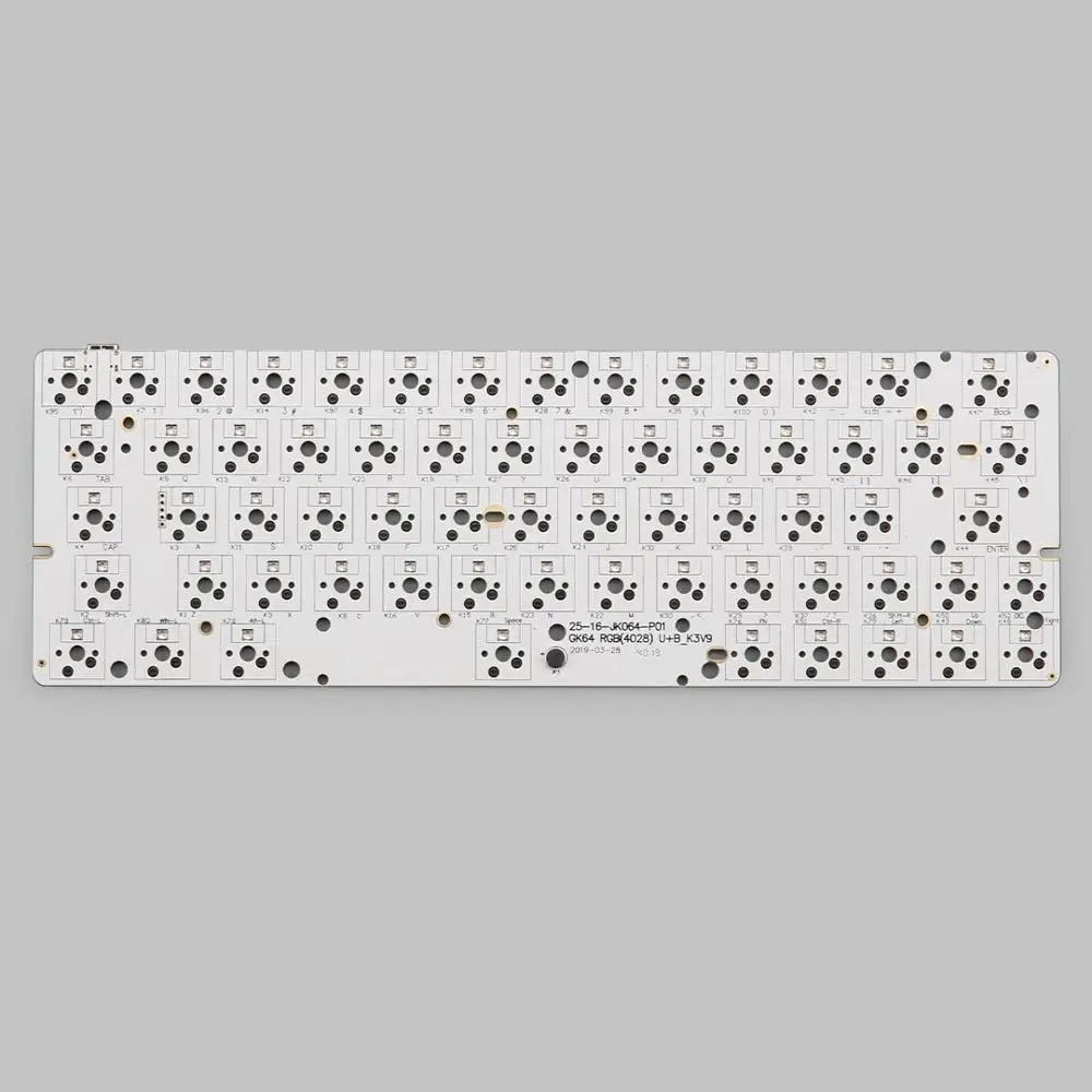 KBDfans Новое поступление GK64 pcb RGB 60% 64 клавиши Горячая замена PCB diy механическая клавиатура hotswap разъем