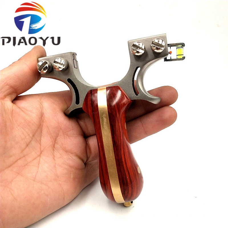 Рогатка для тяжелой охоты из нержавеющей стали + деревянная ручка с резиновой