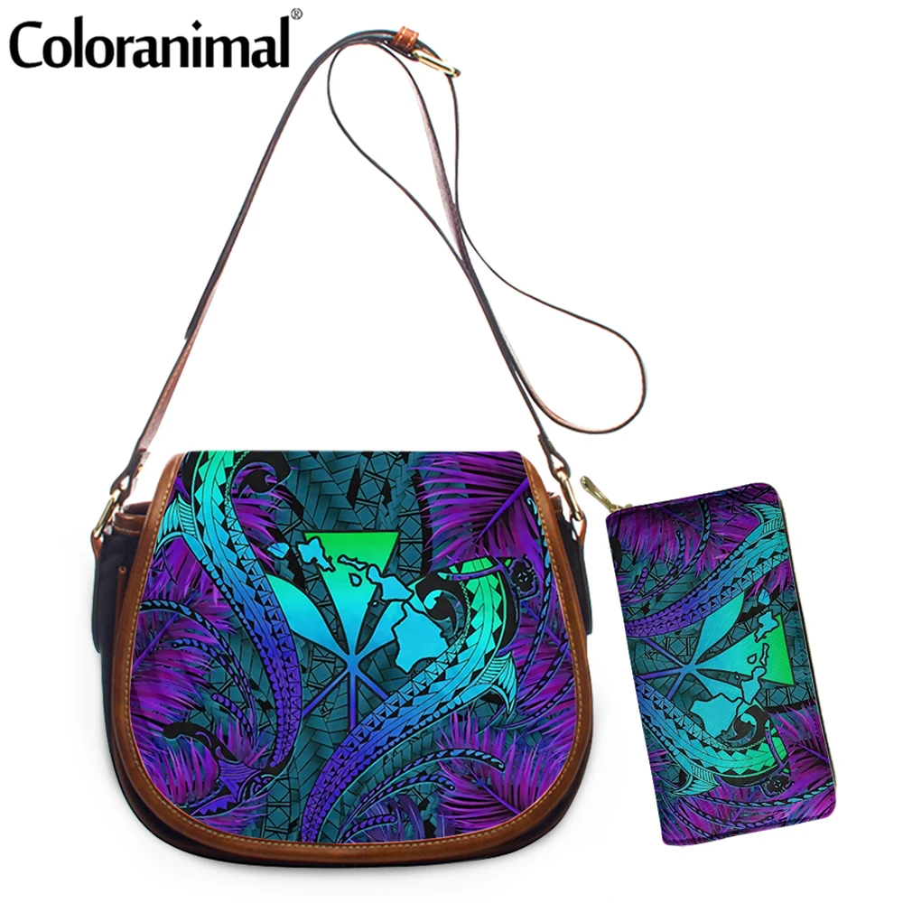 Женская сумка-Кроссбоди из ПУ кожи с принтом в виде цветных животных гавайская