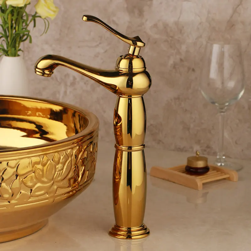 Only Faucet 02 Torayvino, ванная комната, Твердый латунный кран для раковины, набор, золотой роскошный керамический кран для туалета, умывальник, раковина, ванна, комбинированный смеситель, слив - Цвет: Only Faucet 02