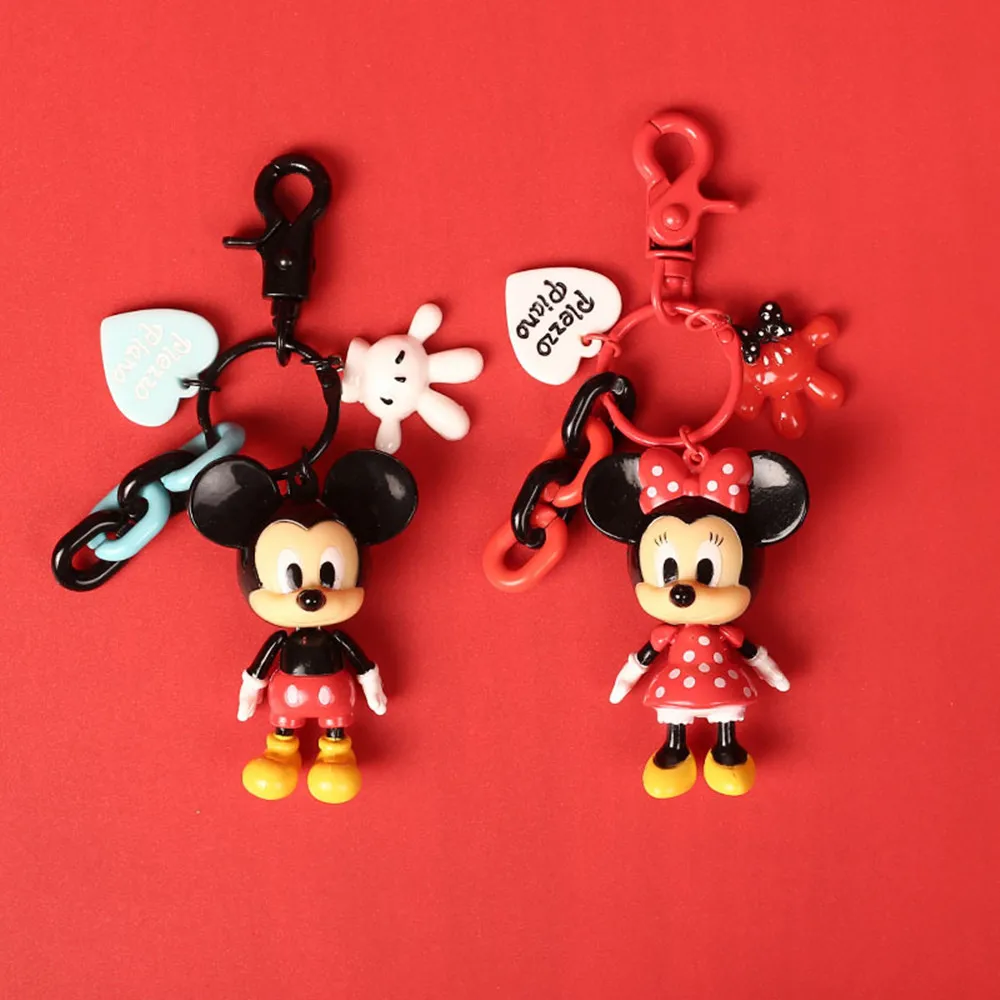 

Disney mickey mouse minnie carton bag pendant Cute Cartoon Car Keychain Schoolbag Pendant Bag girl boy Souvenir gift toy