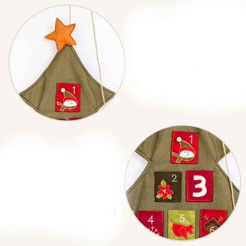 1 шт. Рождественский календарь c деревьями креативный Декоративный Адвент