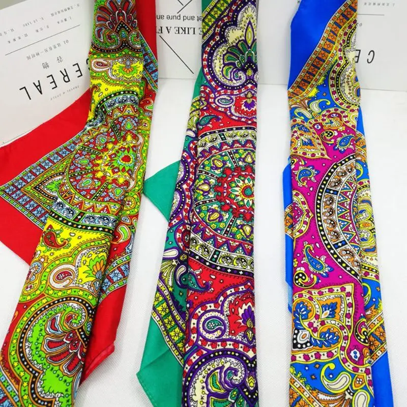 Этнический стиль для женщин и мужчин панк бандана яркий цветной Пейсли Цветочный