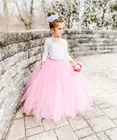 Розовый Рождественский юбка-пачка для девочек Длинное Пышное фатиновое платье дети; Юбка для девочки, юбка-пачка для дня рождения, вечерние Детские платья принцессы бальное платье юбка вестей