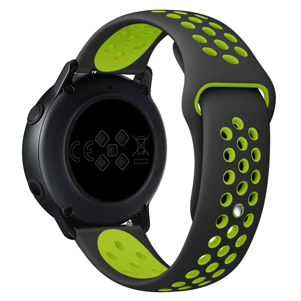 20 мм ремешок для часов samsung Galaxy Watch Active 40 мм SM-R500 большой силиконовый сменный спортивный мягкий ремешок