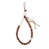 original ore red stone agate bodhi mobile phone chain retro chinese style mobile phone lanyard hanging wrist phone case pendant