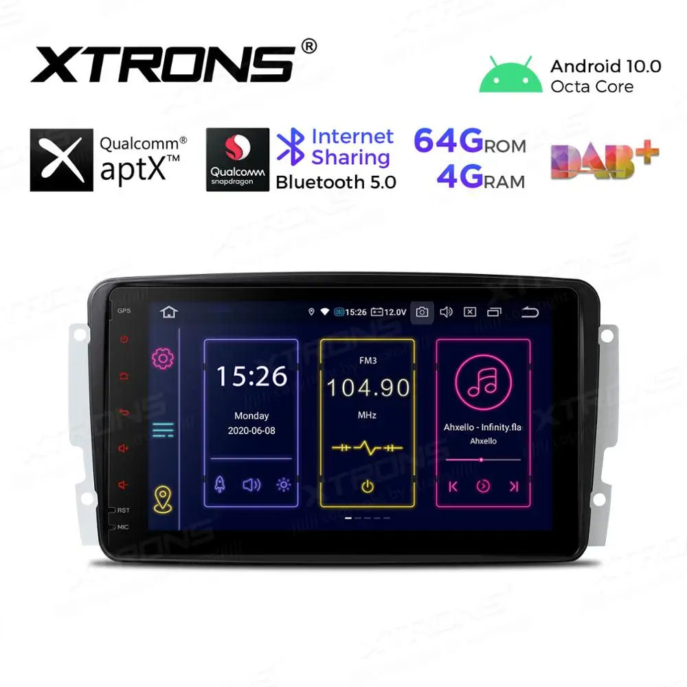 XTRONS Android 10 0 Qualcomm Bluetooth 5 автомобильный стерео плеер GPS для Mercedes Benz A-W168 W203 W209 C209 W463 Viano