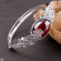 kjjeaxcmy fine jewelry s925 sterling silver live mouth pomegranate red bracelet girls clothing accessories jewelry hand ornament