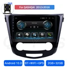 Android 10 четырехъядерный автомобильный радиоприемник, Авторадио, головное устройство для Nissan QashQai X-Trail 2013 2014 2015 2016, реверсивное видео, GPS-навигация